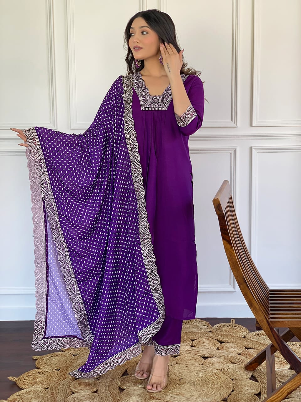 KF 457 Kalaai Viscose Chanderi Embroidery Kurti With Bottom Dupatta Wholesalers In India